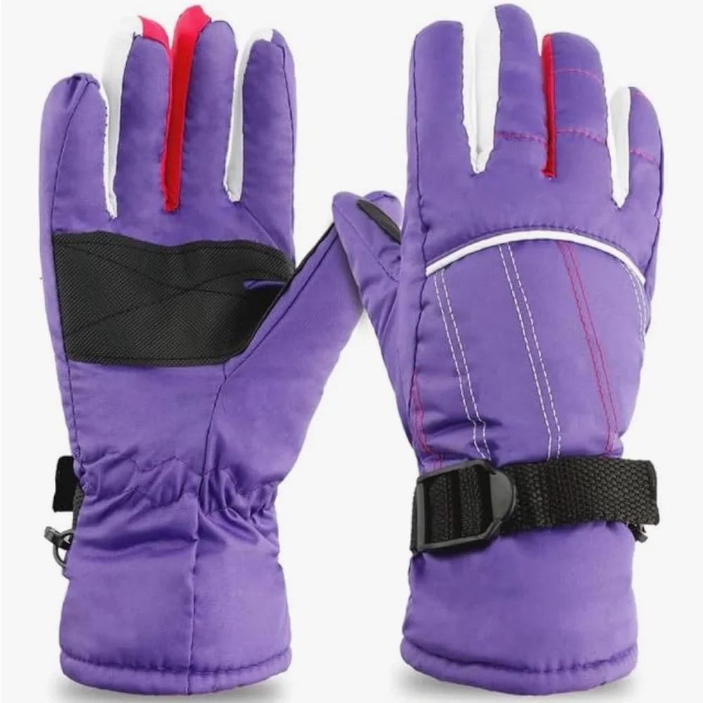 Purple Ski Gloves
